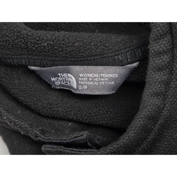 The North Face Hoodie Womens Small Black Snap Neck Fleece Pullover Side Snaps - Picture 5 of 8